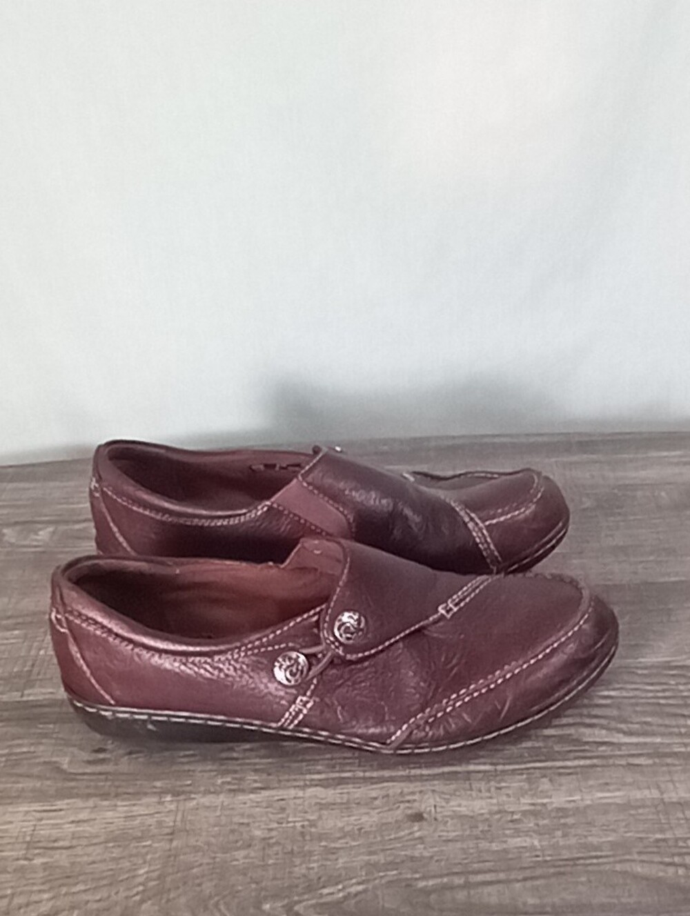 Clarks Collection Burgundy Ashland Lane Flats Size 8.5W